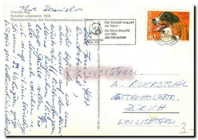 Vista do topo do Rigi — Vitznau-Rigi — Editor Müller & Trüb, n° 30 — Verso