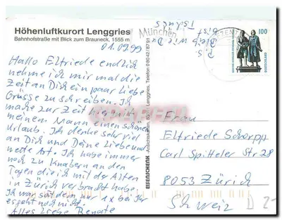 Lenggries — Alpes bávaras — editor não visível — Verso