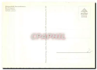 Sala rad – Zamek Herrenchiemsee – wydawca Müller Prien — Rewers