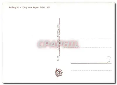 Ludwig II - Koning van Beieren (1864-86) — uitgever Bucheler Harde, n° 91 — Achterkant