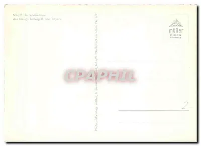 Castelo de Herrenchiemsee — Rei Ludwig II — Müller Prien — Verso