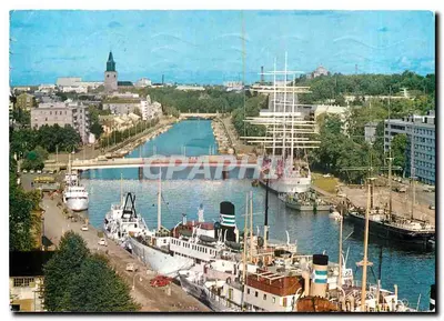 Vista do porto de Turku — Finlândia — editor A 608/24