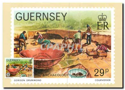 Arqueologia — Dia da Arqueologia — Guernesey, 1982 — Courvoisier