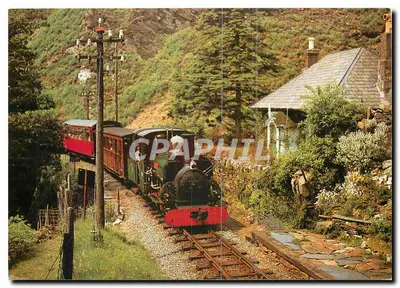 Festiniog Railway — 'Blanche' passing Coed y Bleddiau — Printed by Arthur Dixon