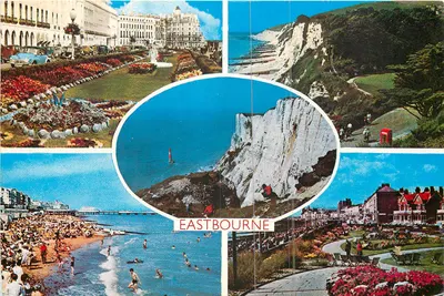 Eastbourne — vista panorâmica — Bennett Publications, Kent, UK, n° 10022