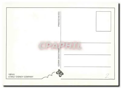 Donald Duck — com saco de ouro e trombeta — Walt Disney Company, n° 135101 — Verso