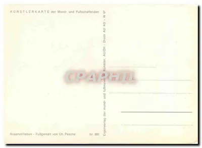 Bukiet róż — ilustracja — C. Pleche 68, nr 860 — Rewers