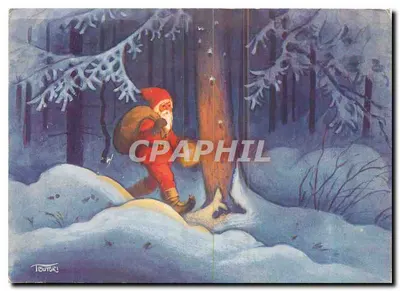 Papai Noel na floresta — ilustração de Teutauri — editor Teutauri