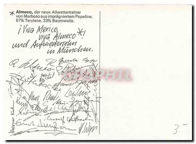 Zespół olimpijski szwajcarski w Meksyku 68 — Merboso AG, Zurych — Rewers
