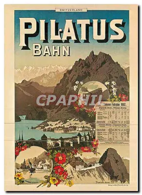 Pilatus-Bahn — Sommer-Fahrplan 1892 — Bireggo Verlag AG, CH-6003 Luzern
