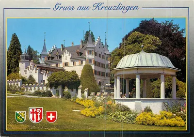 Kreuzlingen — castelo e jardim — editor Rüti Suter AG, Zürich, n° 4895