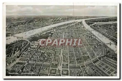 Mannheim — vista aérea geral — Verlag von Emil Hartmann, Mannheim, n° 947