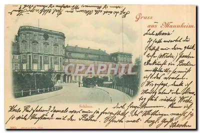 Schloss Mannheim — vista do castelo — Scholler & Gathé, Trier, n°2085