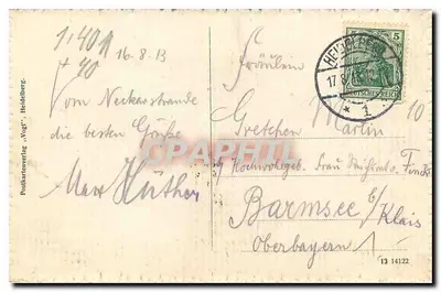 Heidelberg. Total. — Widok panoramiczny — Postkartverlag „Vogt“, Heidelberg — Rewers