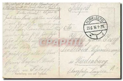 Heidelberg — vista da plataforma — editor desconhecido, número de série não visível — Verso