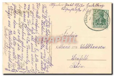 Heidelberg — vista sulla città con il castello e la terrazza — editore sconosciuto, n° 21695 — Verso