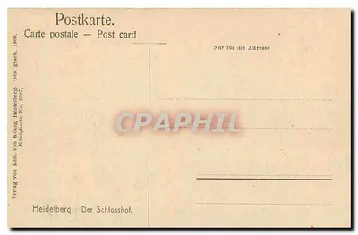 Schlosshof — Heidelberg — Verlag von Edm. von König, Heidelberg — Achterkant