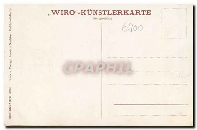 Heidelberg, Schlosshof — wizualizacja architektoniczna — Wiro-Künstlerkarte, seria 6900 — Rewers