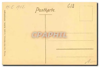 Schwetzingen. O Templo de Apolo — editor Otto von Olto, série 683 — Verso