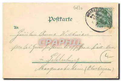 Schwetzingen. — Ogród Pałacowy — Verlag von Otto Schwarz, gr. Hollidt & Co., Schwetzingen, 98 — Rewers
