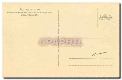 Schwetzingen — Jardim do castelo — Photohaus Tübingen, Schwetzingen — Verso