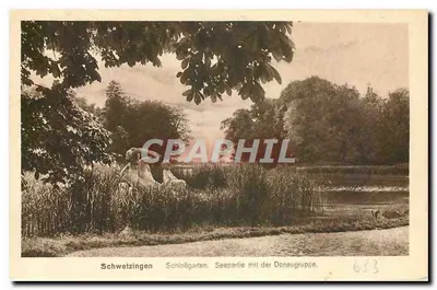 Schwetzingen — Jardim do Castelo, Piquenique com a Grupo da Donau — Verlag Otto Schwarz, Schwetzingen, n° 653