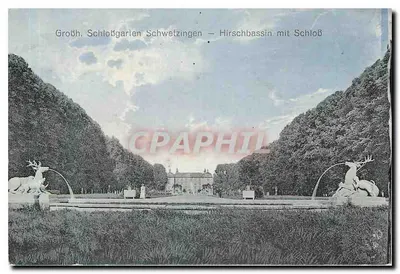 Jardins do Castelo de Schwetzingen — Piscina dos Cervos com o Castelo