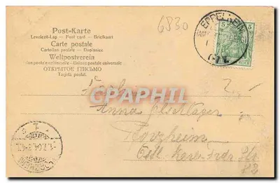 Schwetzingen — A mesquita — editor Y. H. Schwerdt, Dresden, n° 102 — Verso