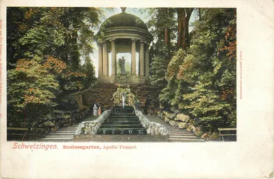Schwetzingen - Jardim do Castelo, Templo de Apolo — Kunstanstalt Louis Glaser, Leipzig