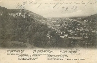 Heidelberg — vista panorâmica — Verlag von König, Heidelberg, n° 303