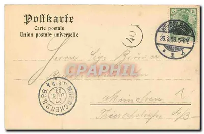 Heidelberg — Der Schlosshof — Pariser & König, n° 1774 — Verso