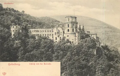 Schloss von der Terrasse — Heidelberg — L. Klement, Frankfurt a.M. 1.