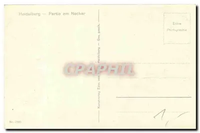 Heidelberg — Parte junto ao Neckar — Kunstverlag Heidelberg, Nr. 7566 — Verso