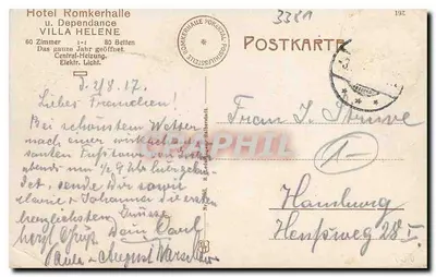 Romkerwasserfall w Okertal — widok na wodospad — Hotel Romkerhalle i zależne VILLA HELENE — Rewers
