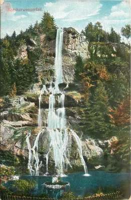 Romkerwasserfall — cachoeira na floresta — R. Lederbogen, Hauterodt, n° 261