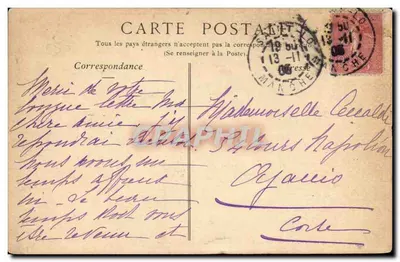 Saint Lo Bilhete postal antigo A rua Torteron Vista tirada do GRouais (cidre) — Verso