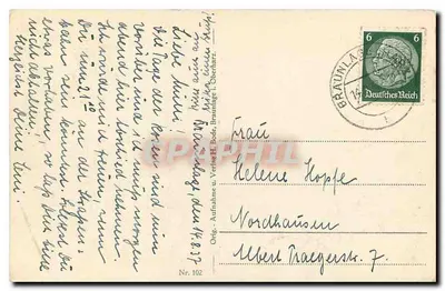 Die Kämmelfichte am Ahlhermann — Braunlage i. Oberharz — Orig.-Aufnahme u. Verlag H. Bode Nr. 102 — Verso