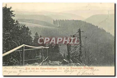 Vista das Kahnennklelippen 730 m perto de Braunlage-Oberharz — E. Lüer