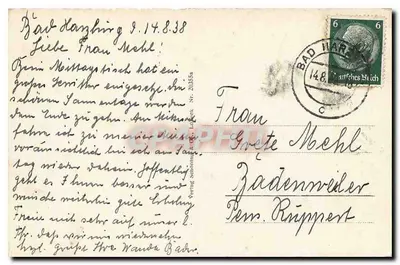 Bad Harzburg - Philosophenweg — lasowy ścieżek z ławką — wydawca nieznany — Rewers