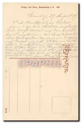 Okertal i. Harz — krajobraz doliny skalnej z lasem — Verlag Carl Greve, Blankenburg a. H. — Rewers