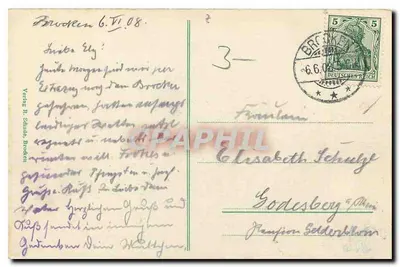 Hotel Brocken 1142 m n.p.m. — wydawca R. Schulte, Brocken — Rewers