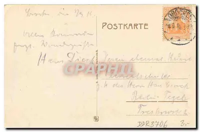 Brocken, 1142 m n.p.m. — widok budynku i wieży — wydawca nieznany — Rewers