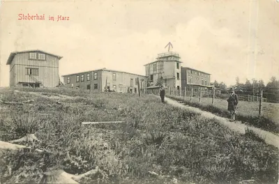Stoberhai no Harz — vista dos edifícios e das pessoas — editor: Stöber & Co. (nº 3389)