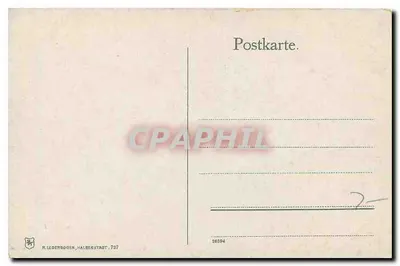 Goslar przy Harzu. Pałac Cesarski — widok pałacu cesarskiego — wydawca R. Lederbogen, Halberstadt, nr 727 — Rewers