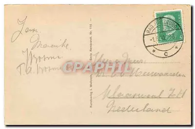 Bad Harzburg — Widok z Papenstieg — Kunstverlag I. Wollstein, Berlin, seria N° 116 — Rewers