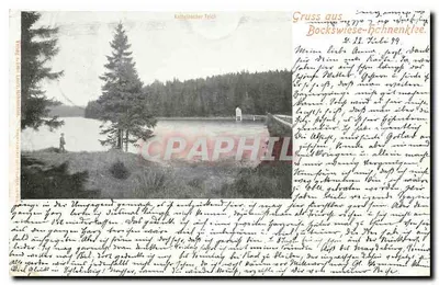 Bockswiese-Hchnenklei — paisagem lacustre com um caminhante — editor: Emil Lenz, Kulturbächer Trich