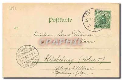 Bockswiese-Hchnenklei — paisagem lacustre com um caminhante — editor: Emil Lenz, Kulturbächer Trich — Verso