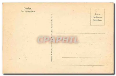 Goslar — Das Kaiserhaus — Hermann A. Peters, Goslar a. Rh. Seria Goslar Nr 4 — Rewers
