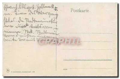 Goslar, Harz — widok panoramiczny z pałacem i kościołem — N. Lederbogen, Halberstadt, n° 876 — Rewers