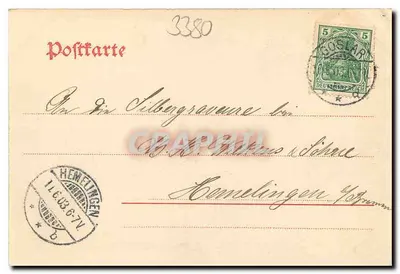 Goslar — widok panoramiczny — Kunstdruckerei Gebr. Isenbeck, Wiesbaden, nr 331 — Rewers